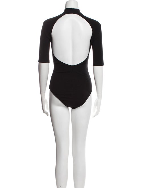 Reformation Mock Neck Three-Quarter Sleeve Bodysuit