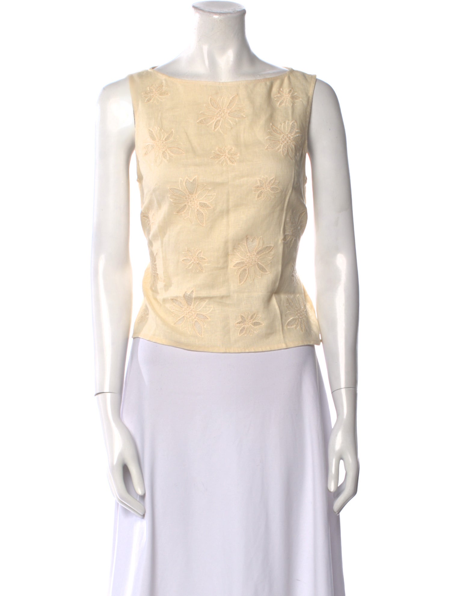 Reformation Linen Bateau Neckline Crop Top w/ Tags