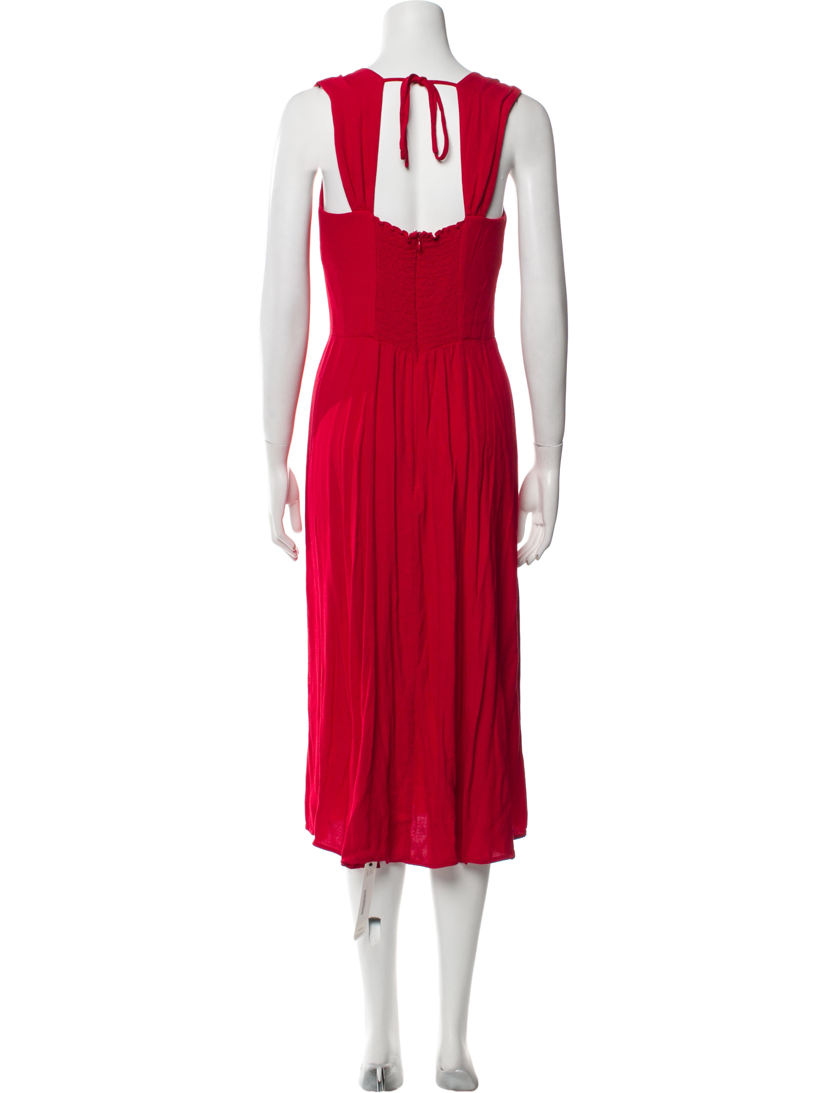 Reformation V-Neck Midi Length Dress