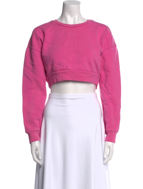 Reformation Crew Neck Long Sleeve Crop Top