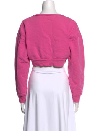 Reformation Crew Neck Long Sleeve Crop Top