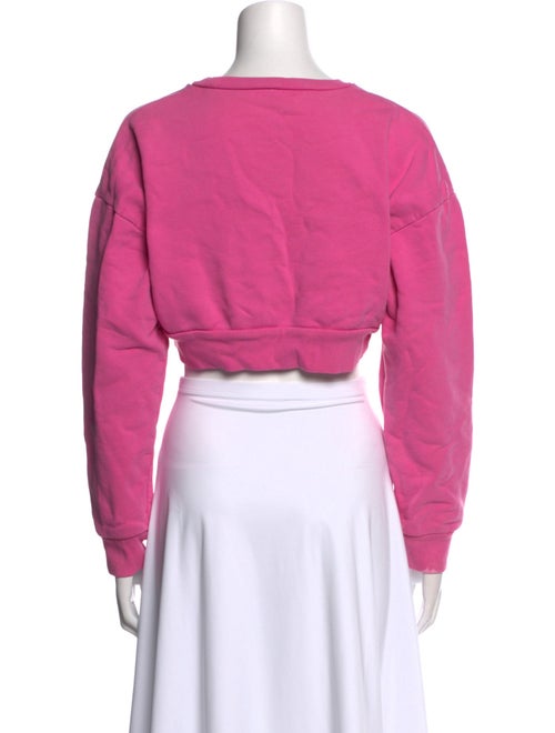 Reformation Crew Neck Long Sleeve Crop Top