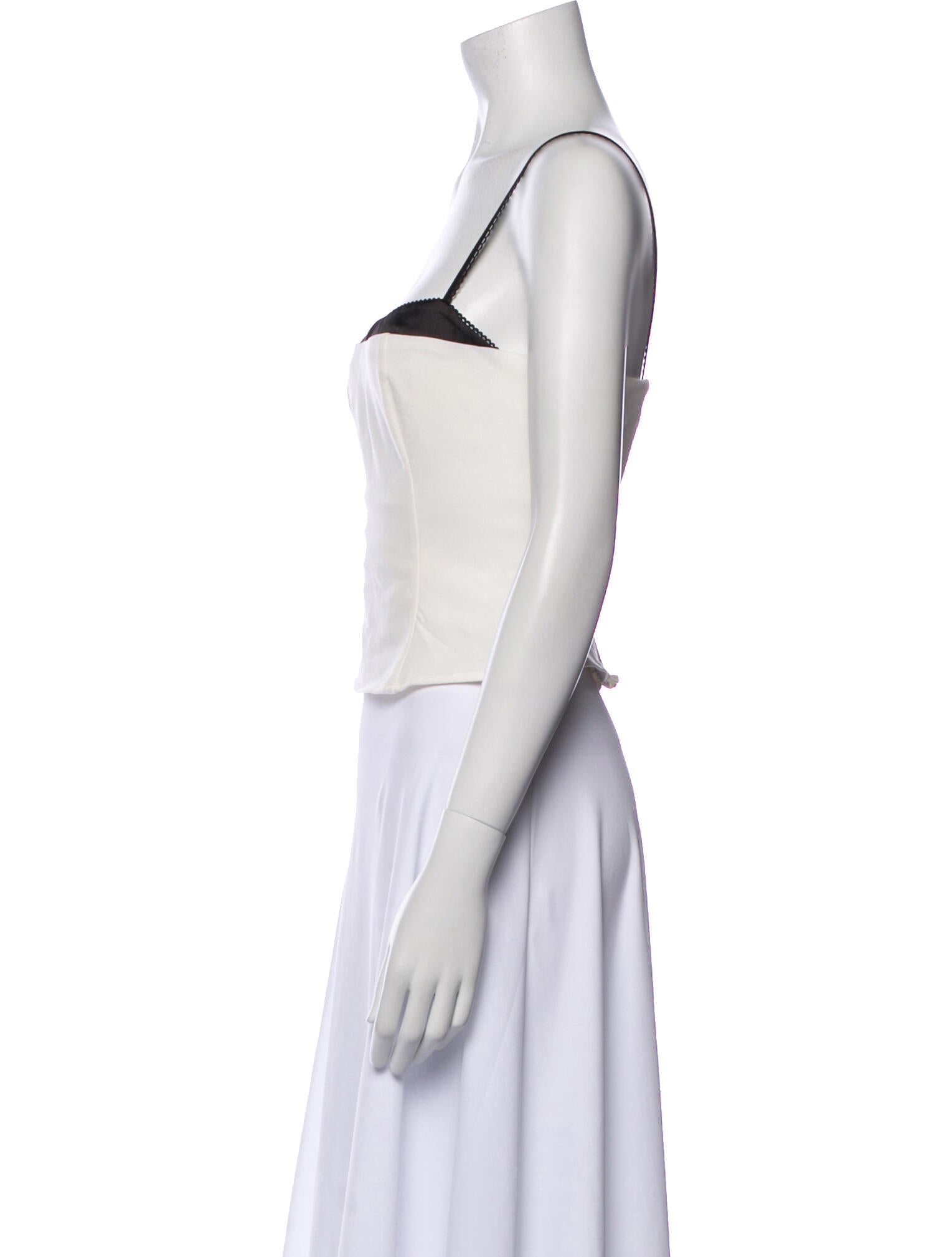 Reformation Square Neckline Sleeveless Crop Top