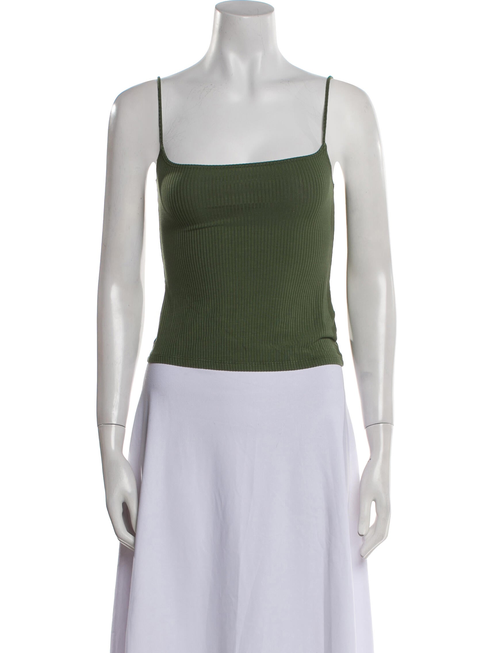 Reformation Square Neckline Sleeveless Crop Top
