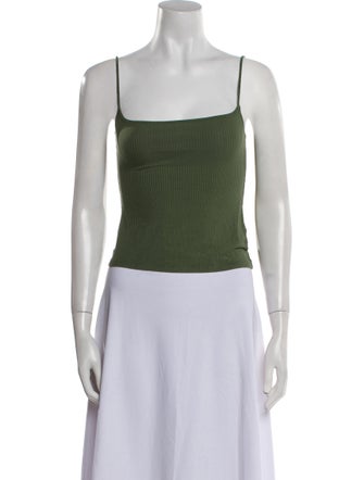 Reformation Square Neckline Sleeveless Crop Top