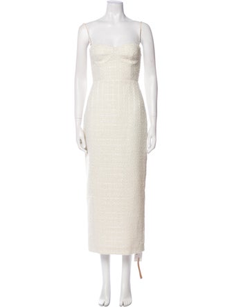 Reformation Square Neckline Midi Length Dress