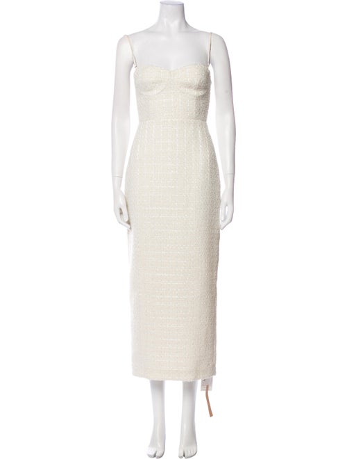 Reformation Square Neckline Midi Length Dress