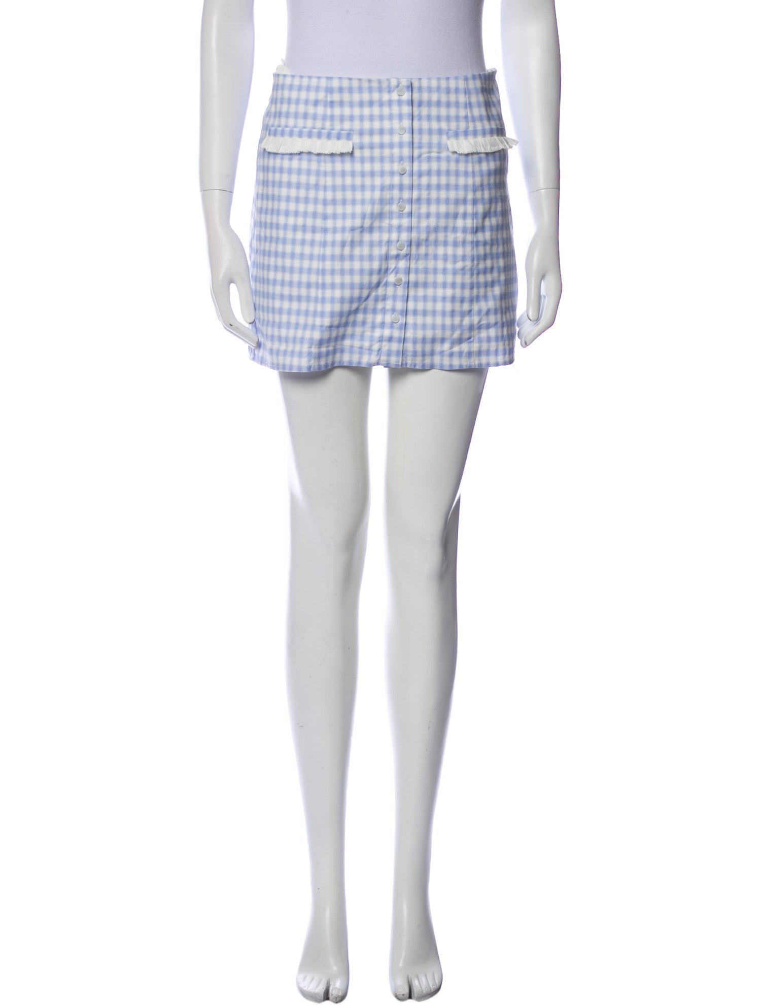 Reformation Plaid Print Mini Skirt