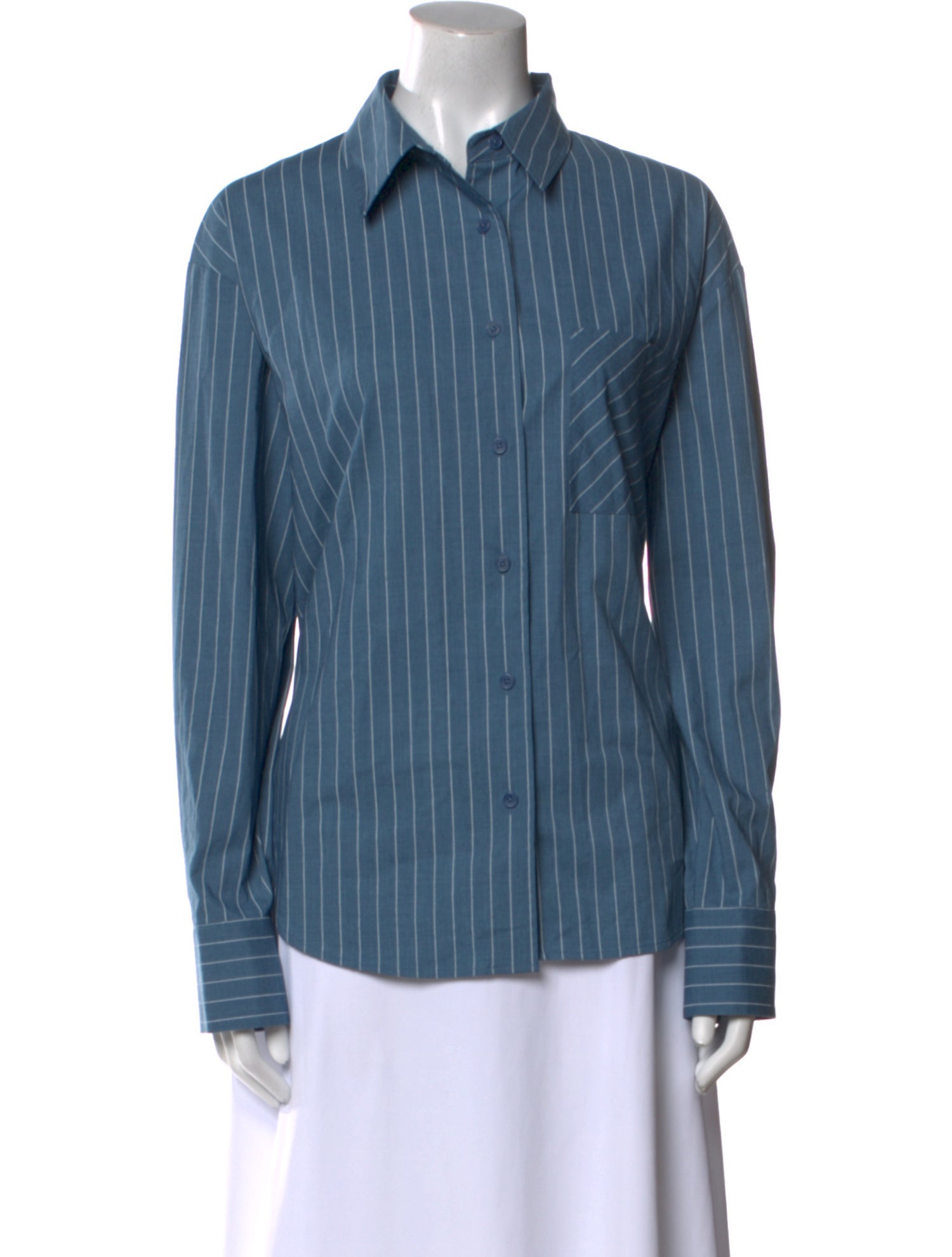 Reformation Striped Long Sleeve Button-Up Top w/ Tags