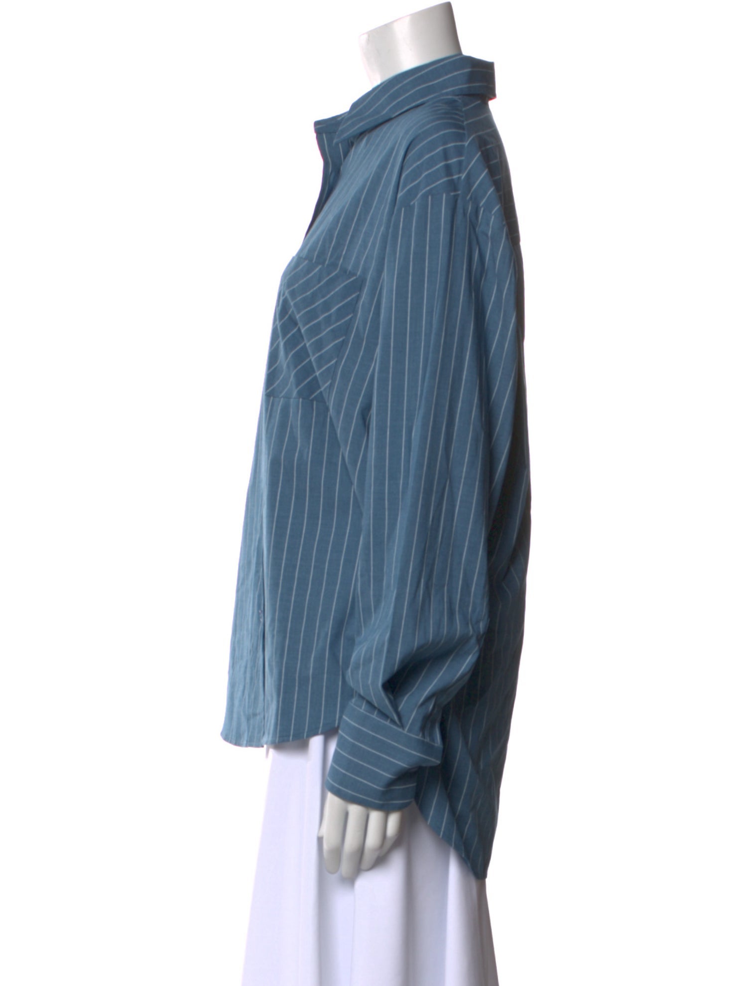 Reformation Striped Long Sleeve Button-Up Top w/ Tags