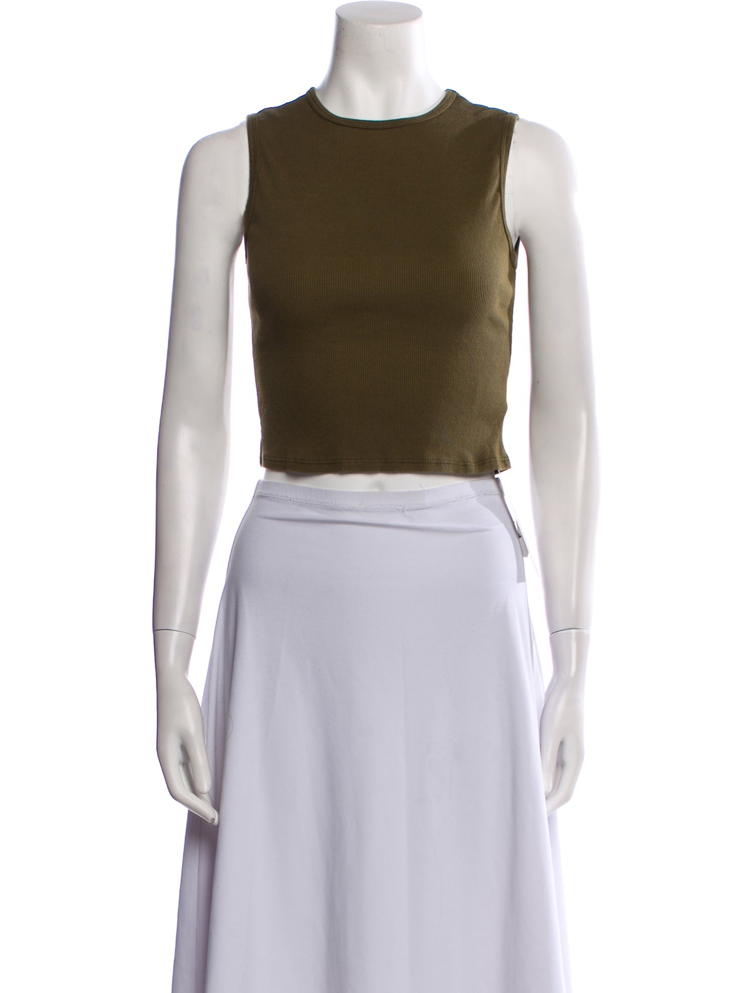 Reformation Crew Neck Sleeveless Crop Top