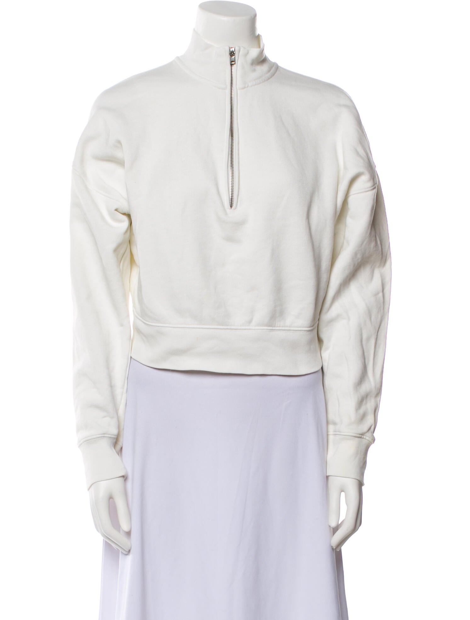 Reformation Mock Neck Long Sleeve Sweatshirt