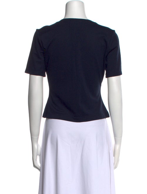 Reformation Crew Neck Short Sleeve Button-Up Top