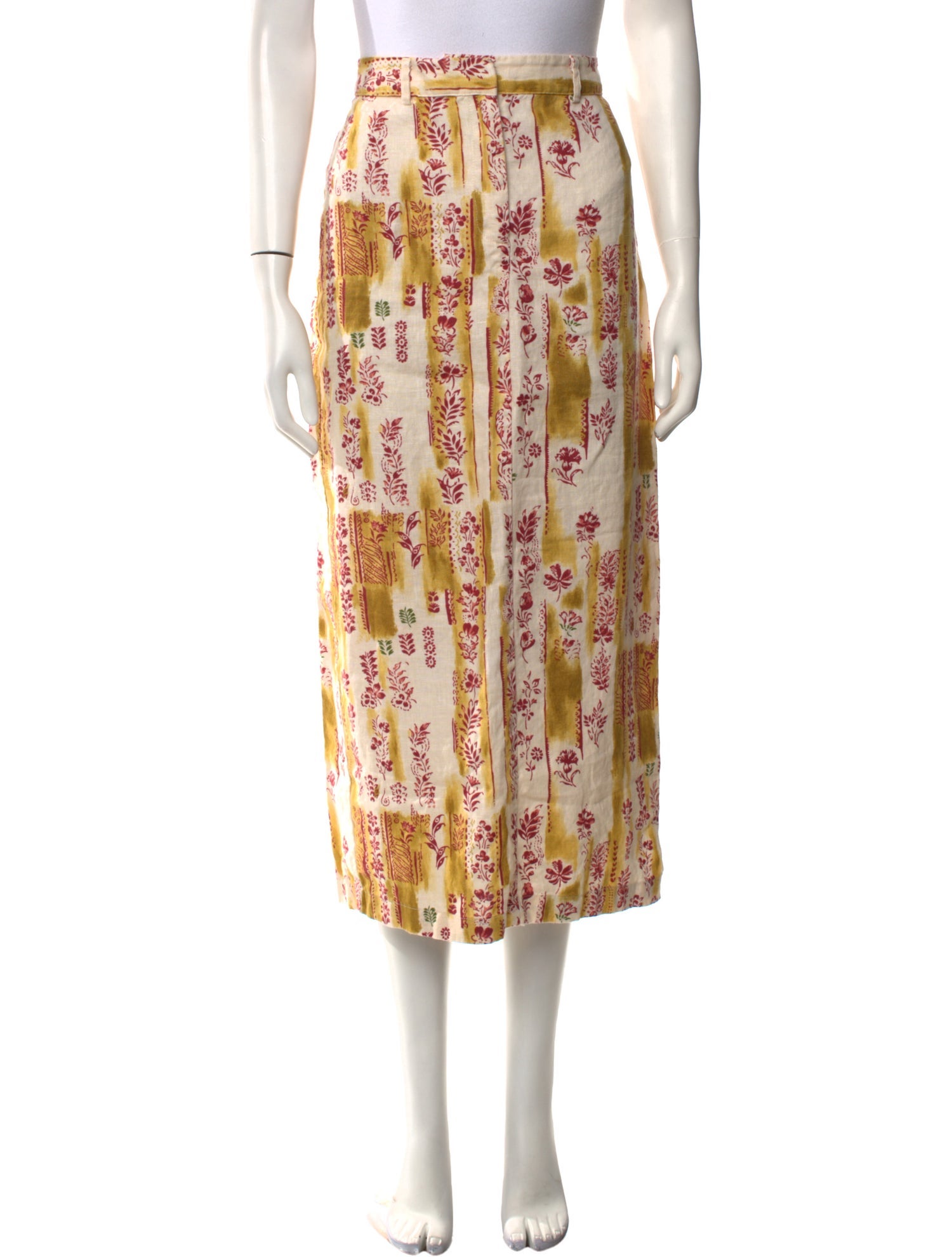 Reformation Linen Midi Length Skirt