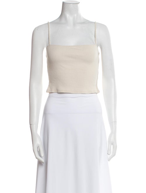 Reformation Square Neckline Sleeveless Crop Top