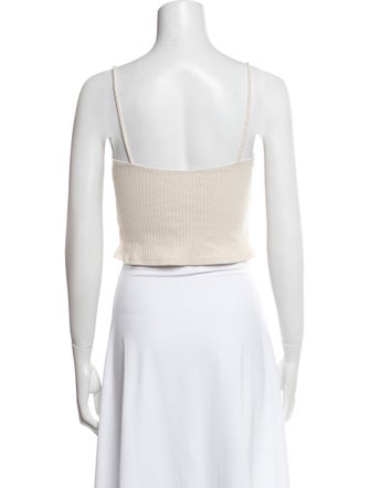Reformation Square Neckline Sleeveless Crop Top