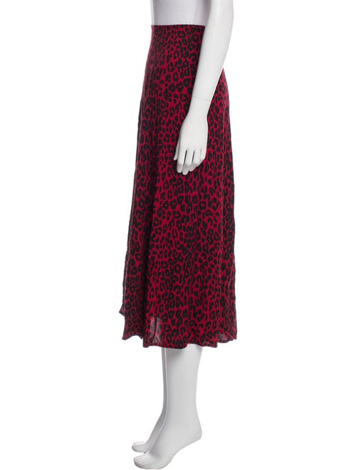 Reformation Animal Print Midi Length Skirt