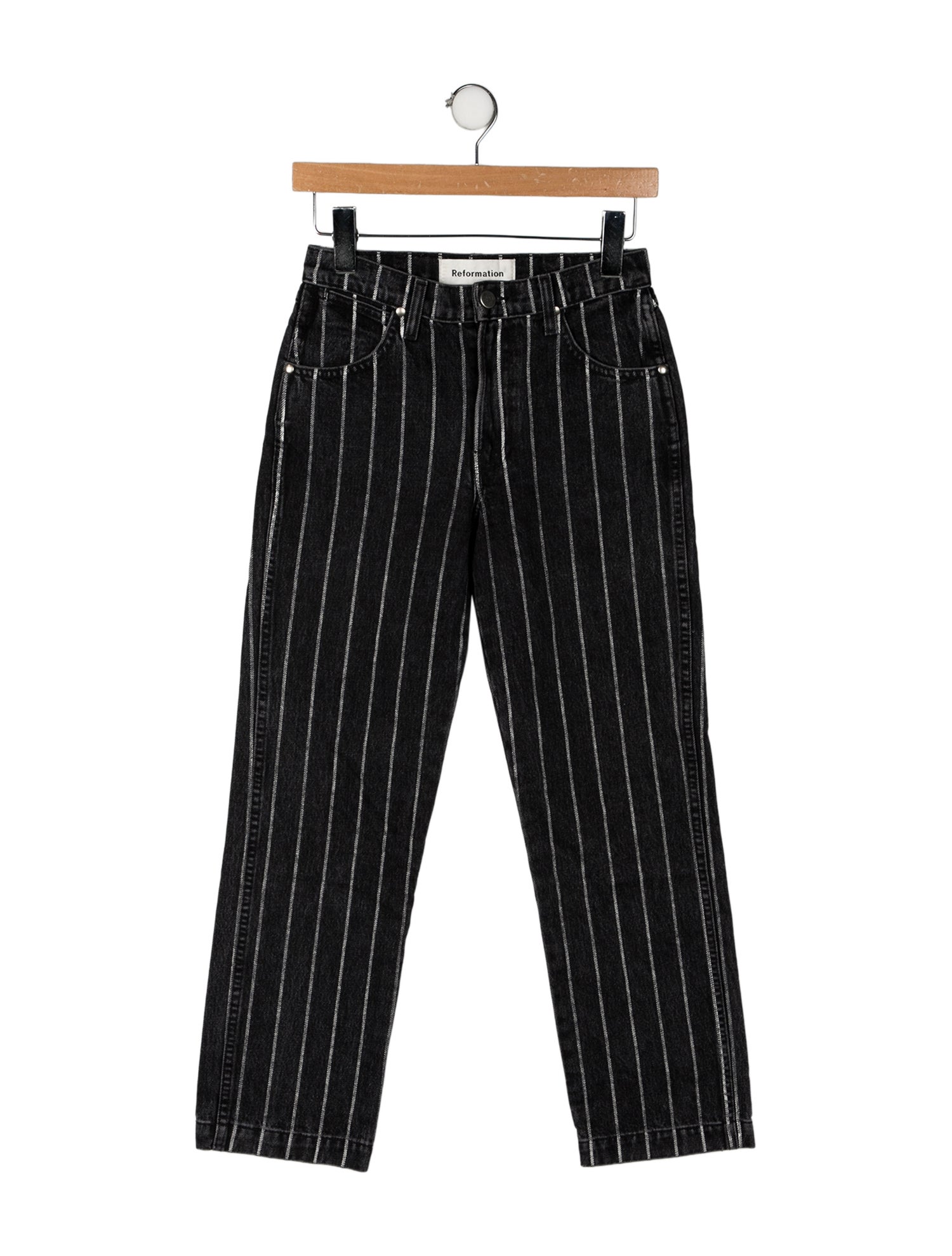 Reformation Striped Straight Leg Pants