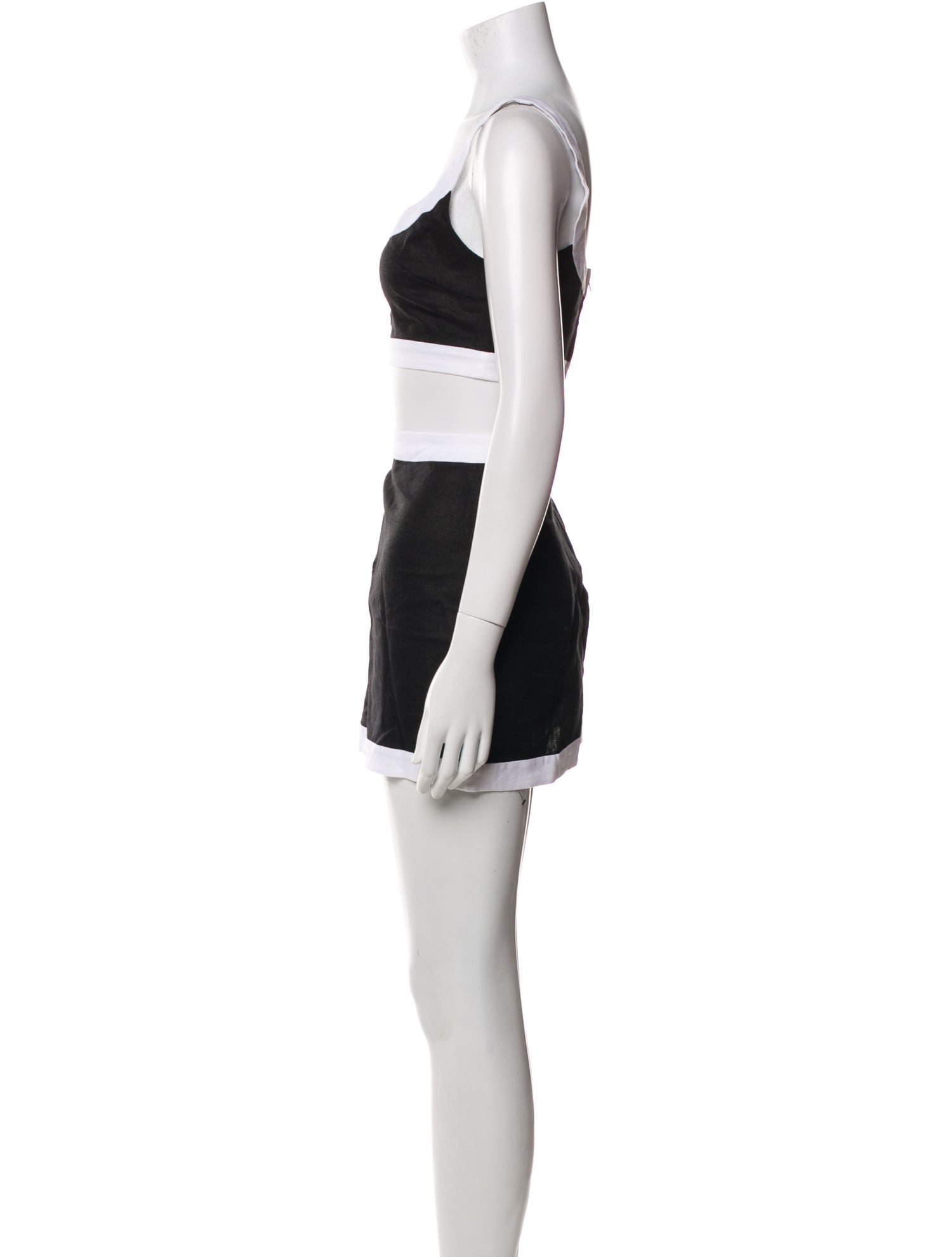 Reformation Linen Colorblock Pattern Skirt Set