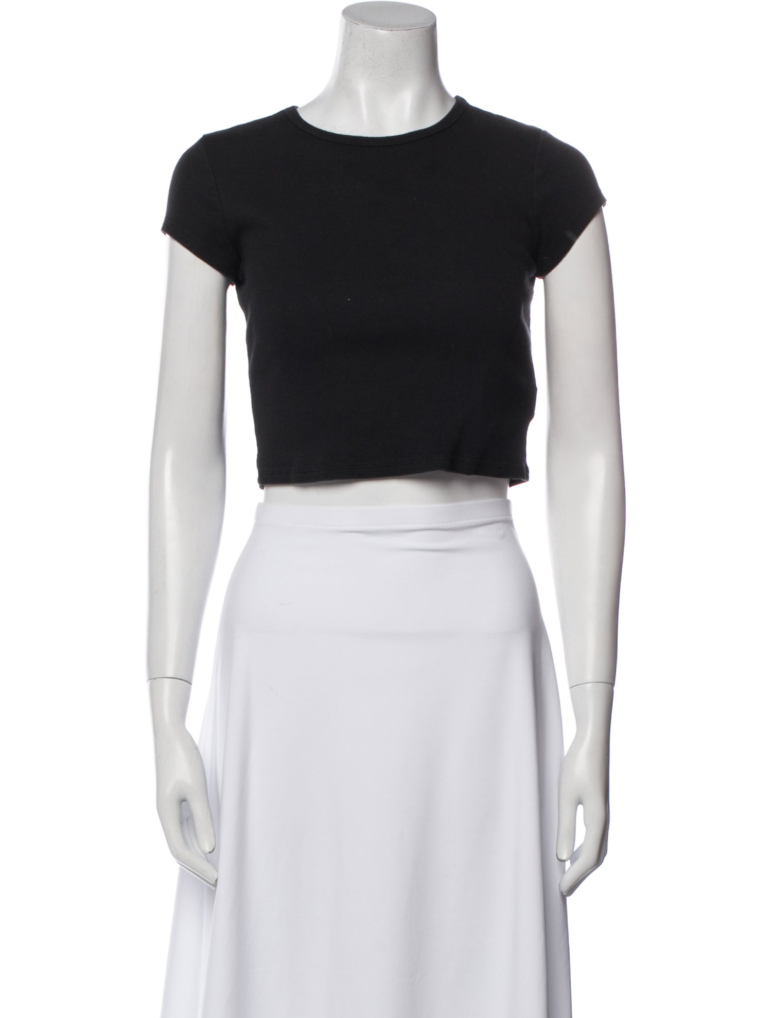 Reformation Crew Neck Short Sleeve Crop Top