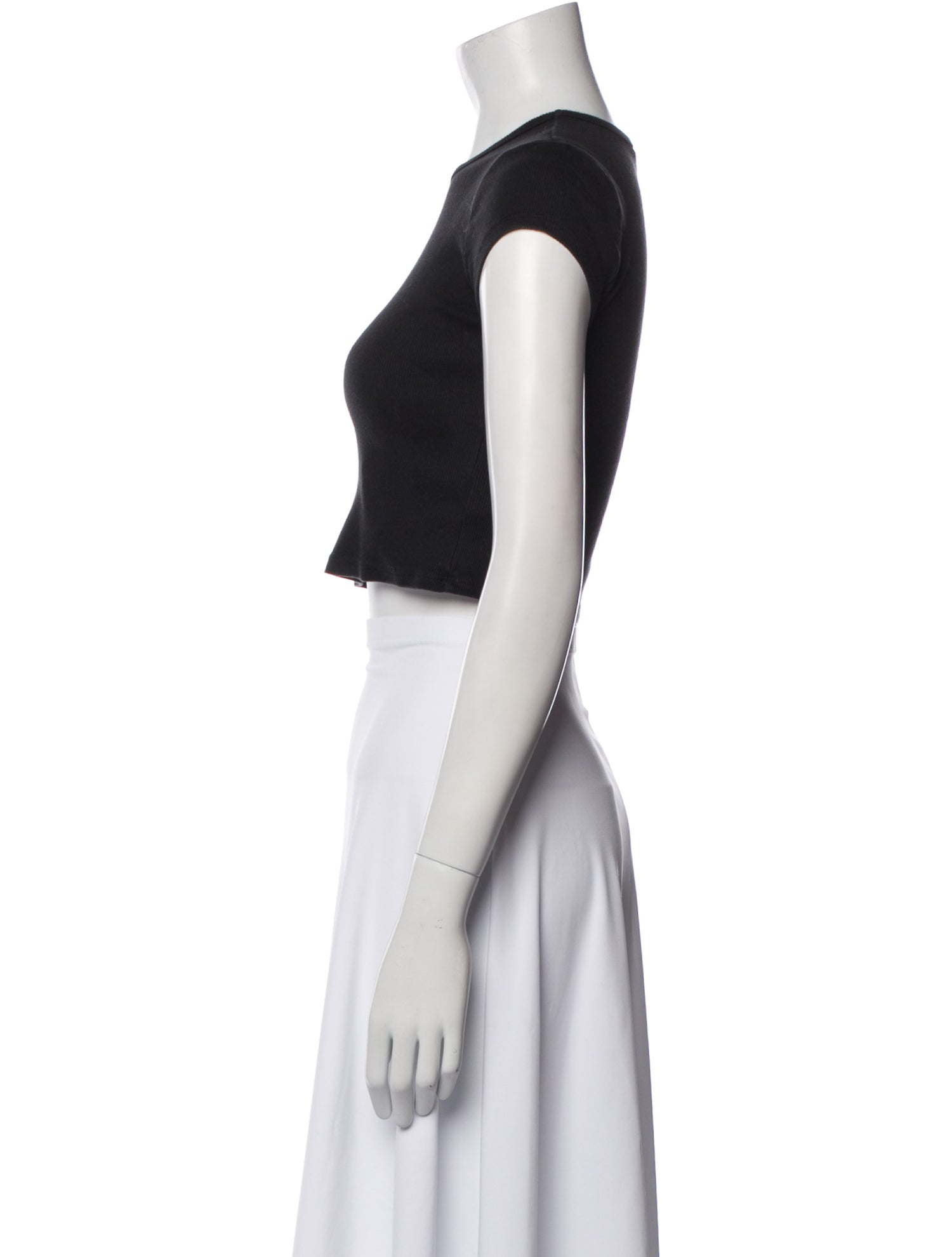 Reformation Crew Neck Short Sleeve Crop Top