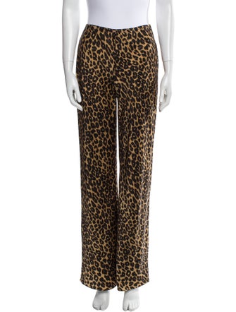 Reformation Animal Print Wide Leg Pants