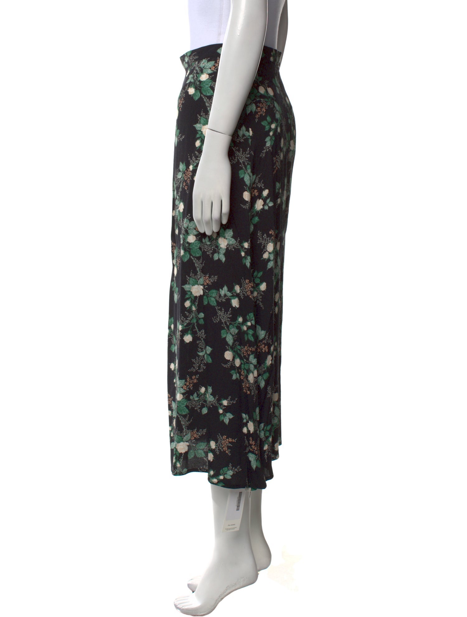 Reformation Floral Print Midi Length Skirt