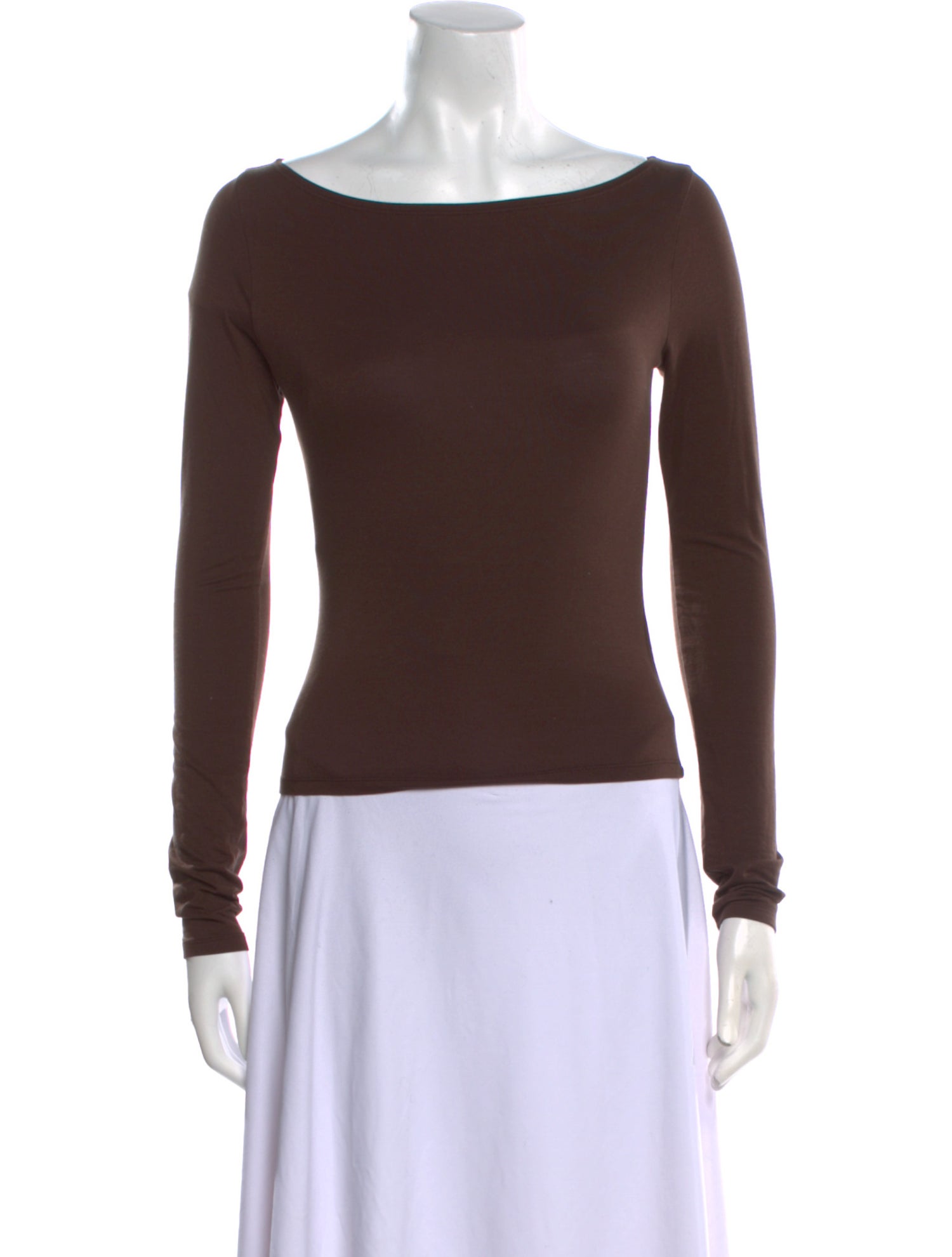 Reformation Bateau Neckline Long Sleeve Top