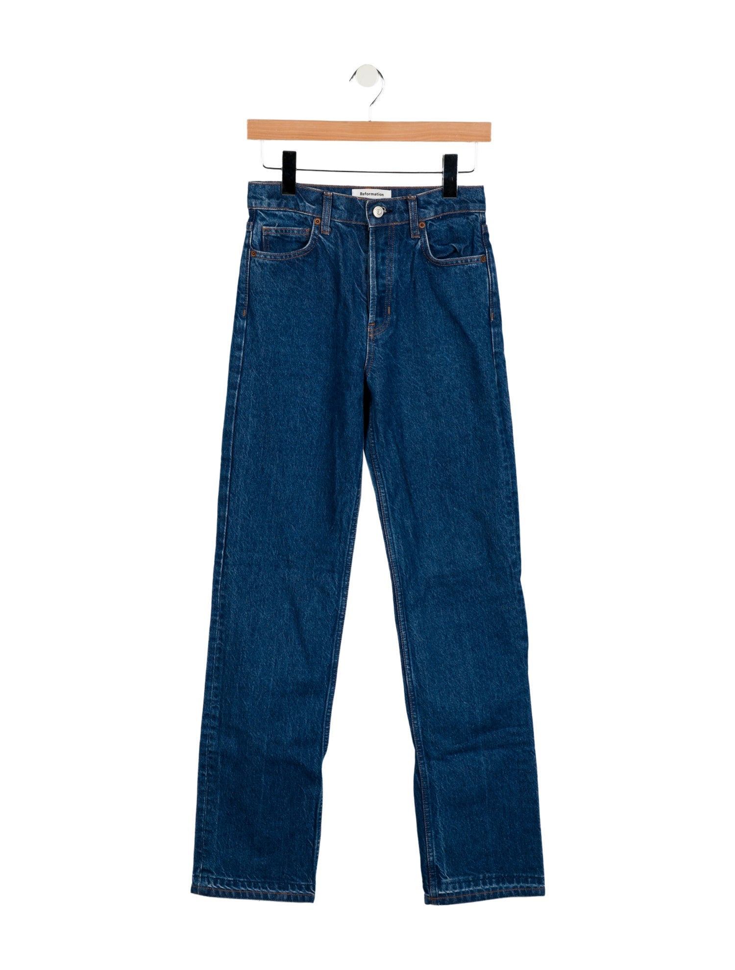 Reformation Mid-Rise Straight Leg Jeans