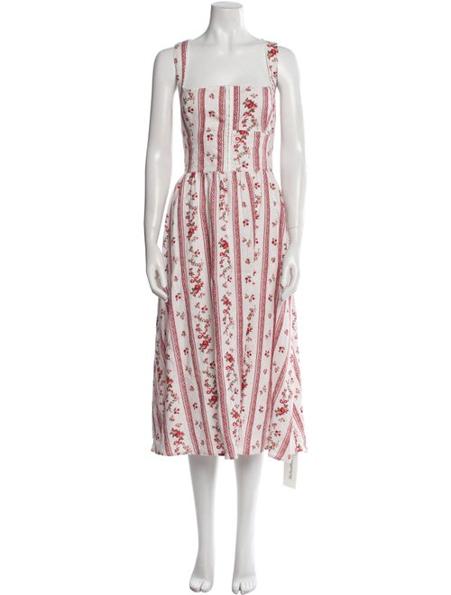 Reformation Linen Midi Length Dress