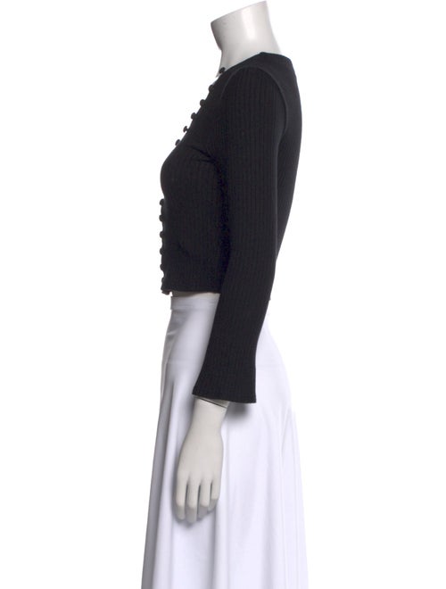 Reformation V-Neck Three-Quarter Sleeve Crop Top