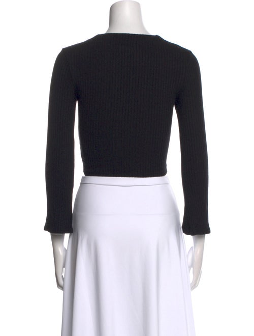 Reformation V-Neck Three-Quarter Sleeve Crop Top