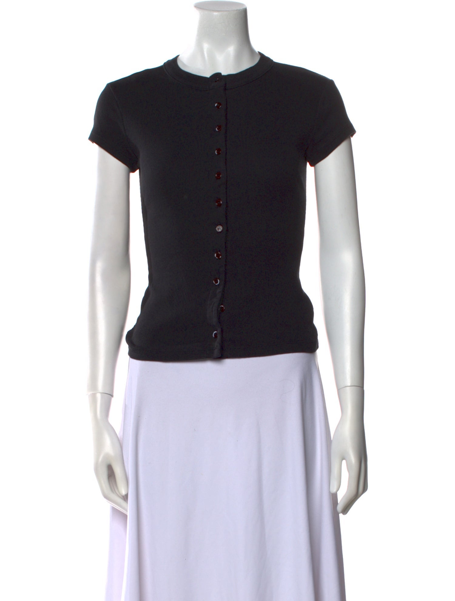 Reformation Crew Neck Short Sleeve Crop Top