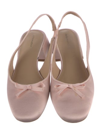 Reformation Satin Slingback Pumps