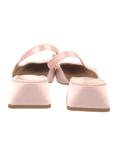 Reformation Leather Bow Accents Slingback Pumps