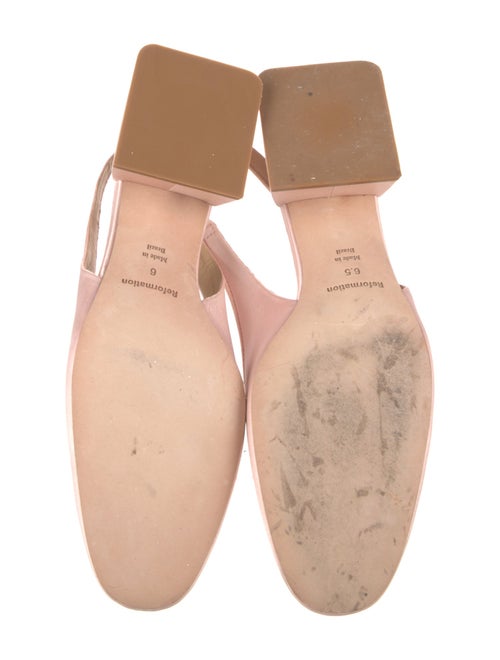 Reformation Leather Bow Accents Slingback Pumps