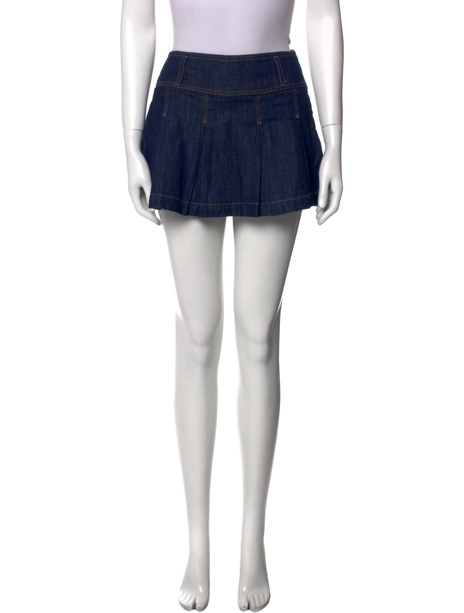 Reformation Raw-Edge Trim Mini Skirt