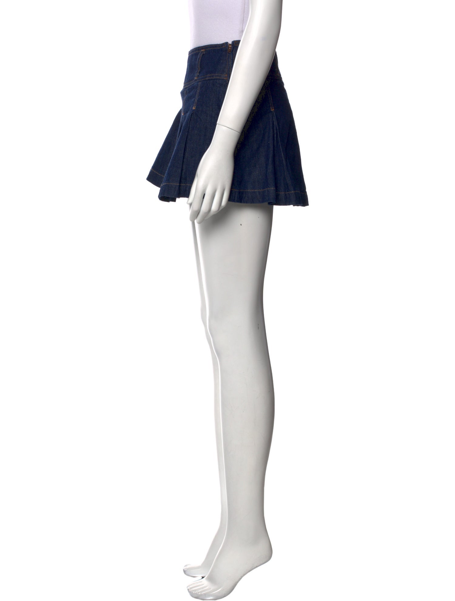 Reformation Raw-Edge Trim Mini Skirt