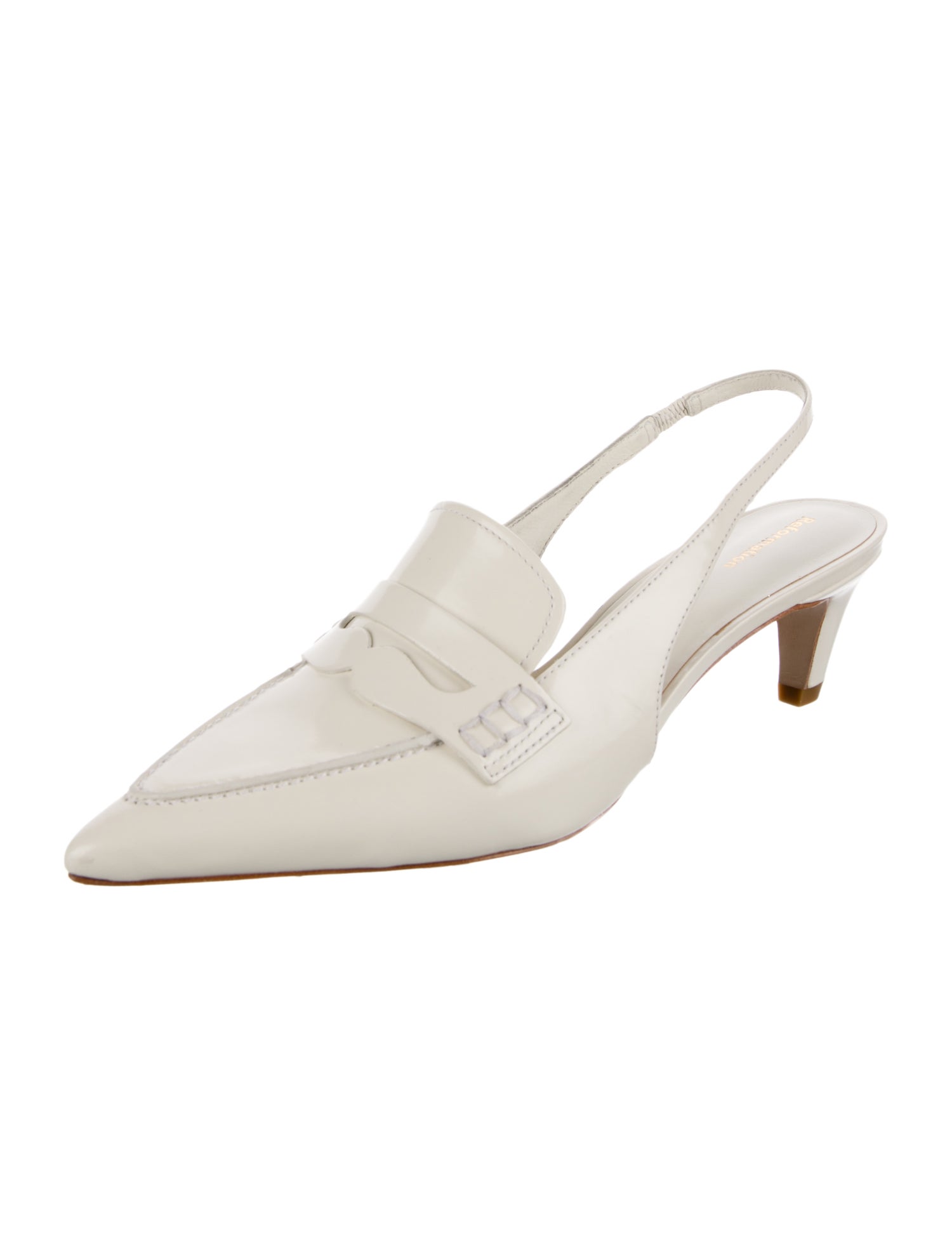 Reformation Patent Leather Slingback Pumps