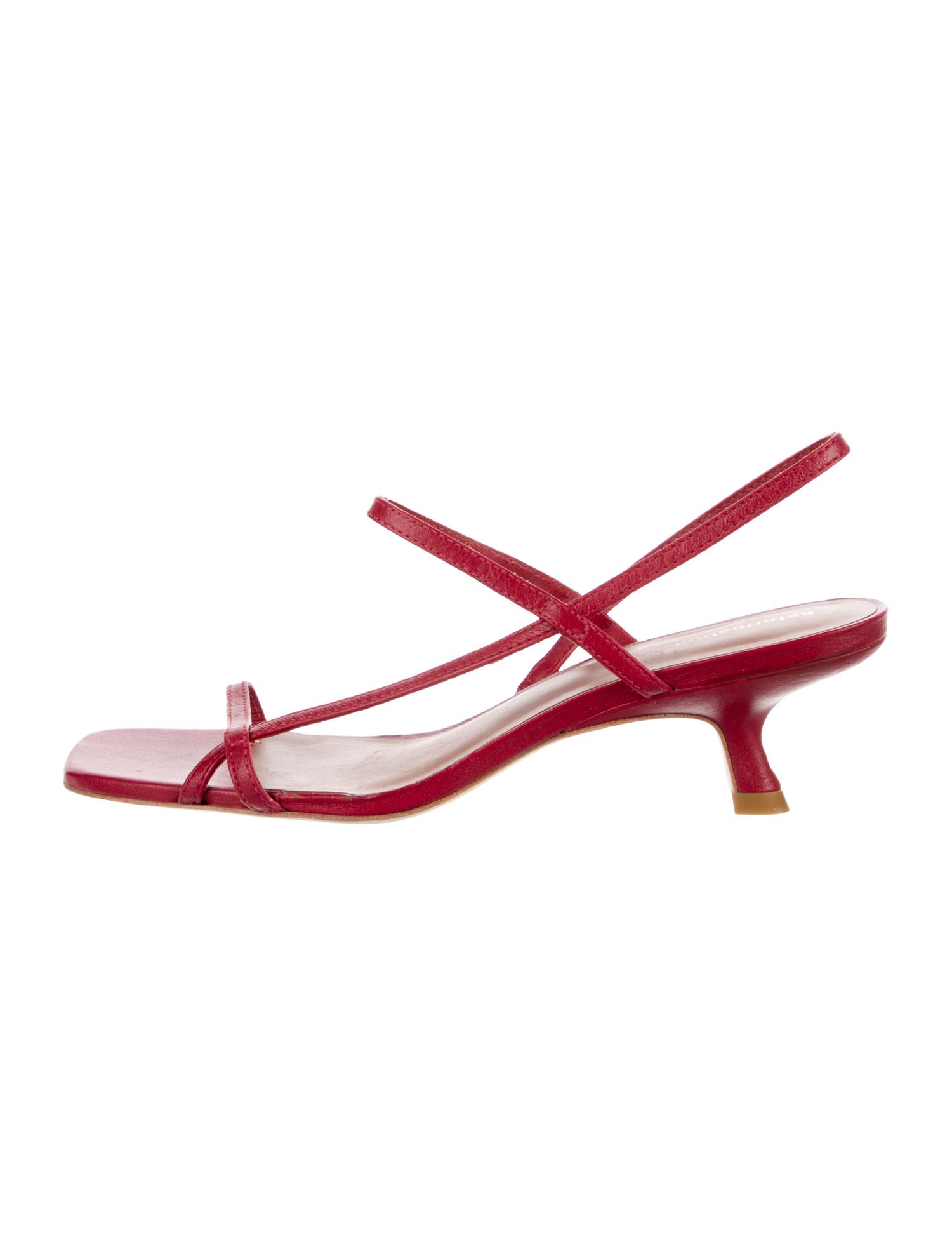 Reformation Leather Animal Print Slingback Sandals