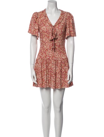 Reformation Floral Print Mini Dress