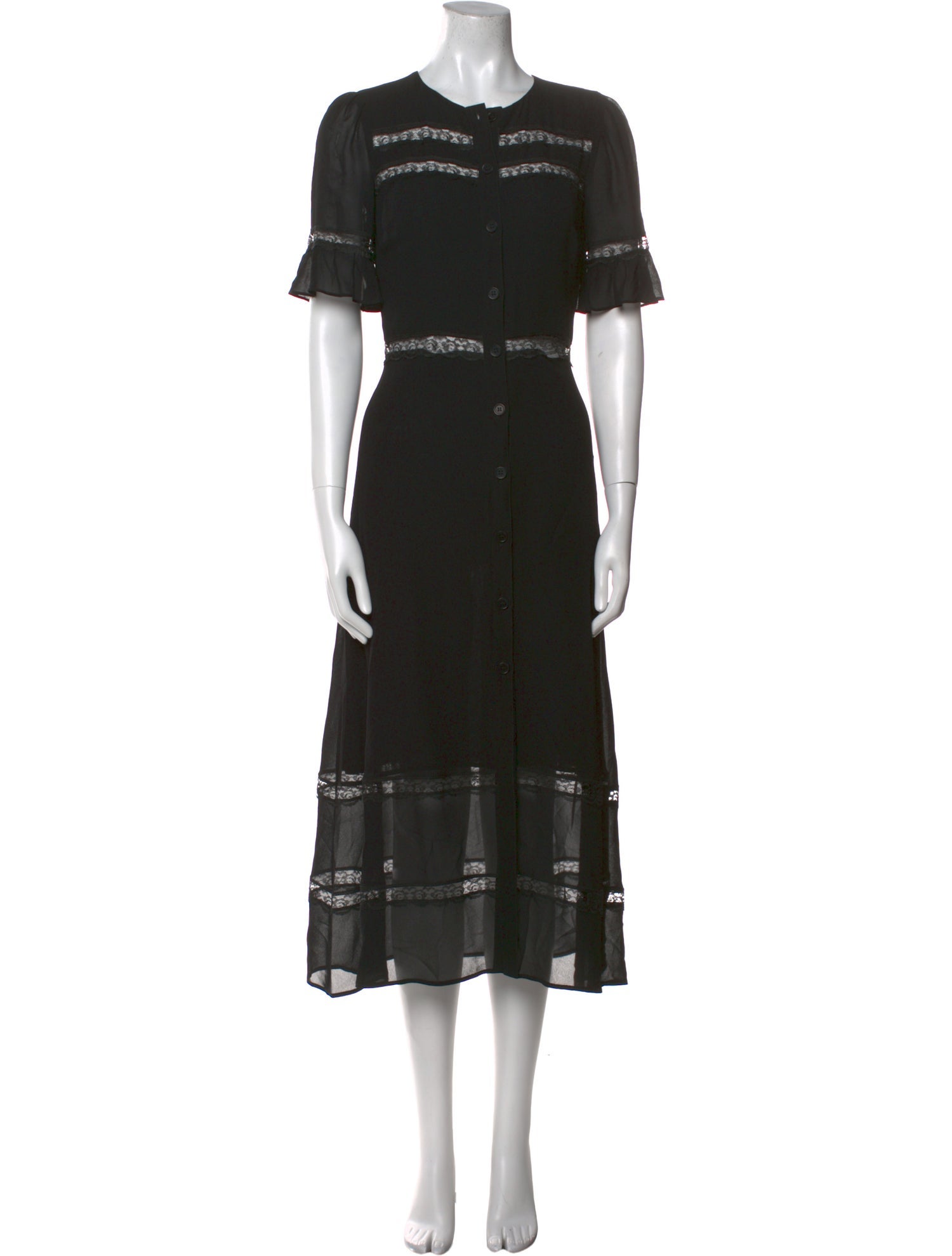 Reformation Crew Neck Midi Length Dress