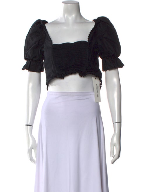 Reformation Linen Square Neckline Crop Top