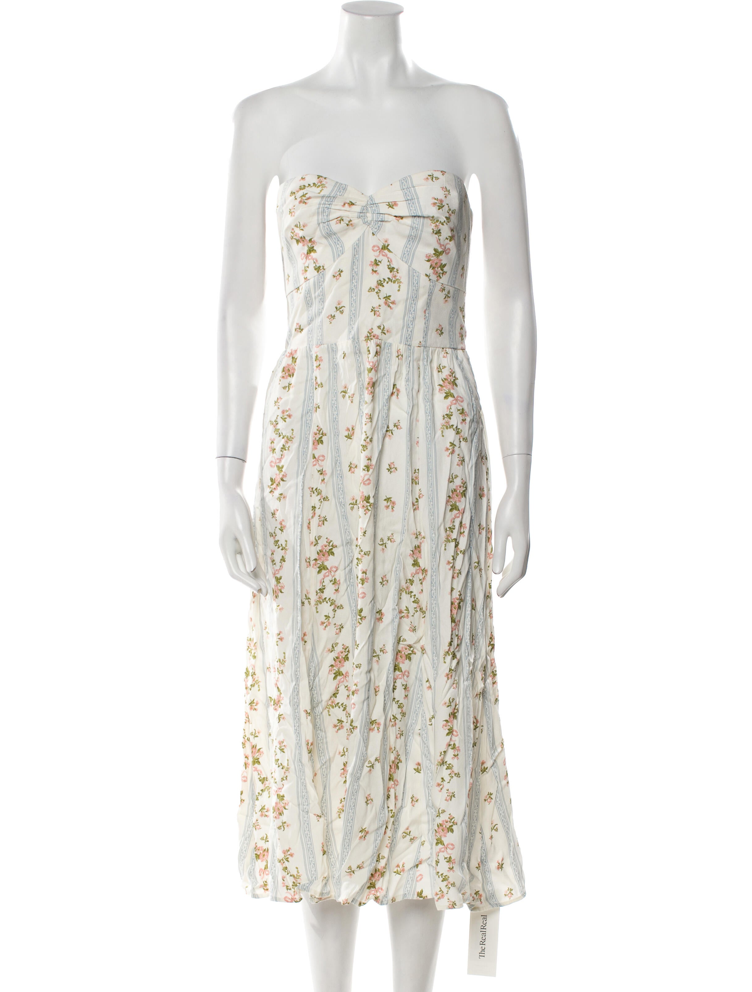 Reformation Floral Print Midi Length Dress