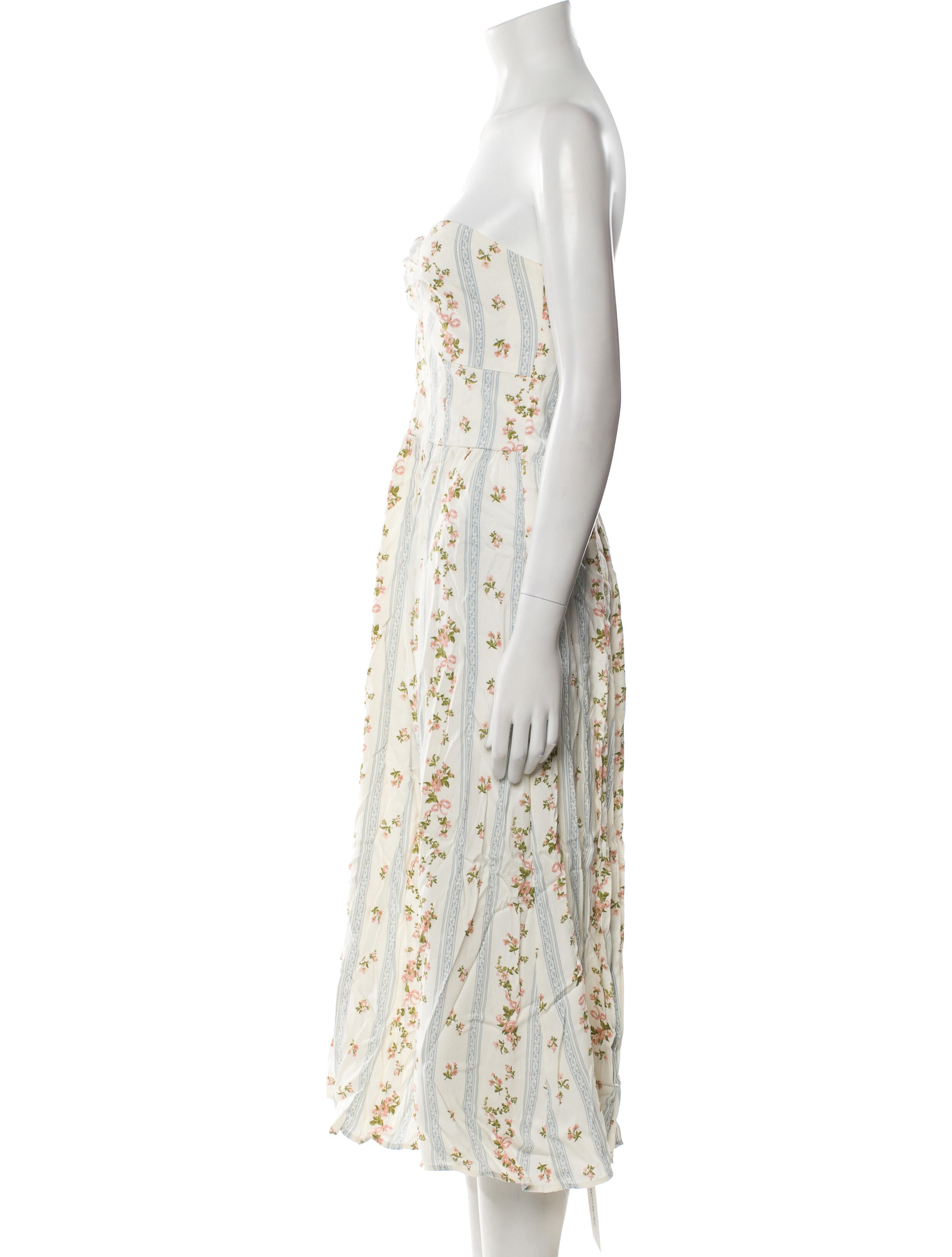 Reformation Floral Print Midi Length Dress