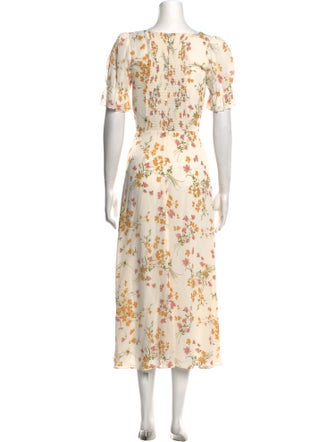 Reformation Floral Print Long Dress