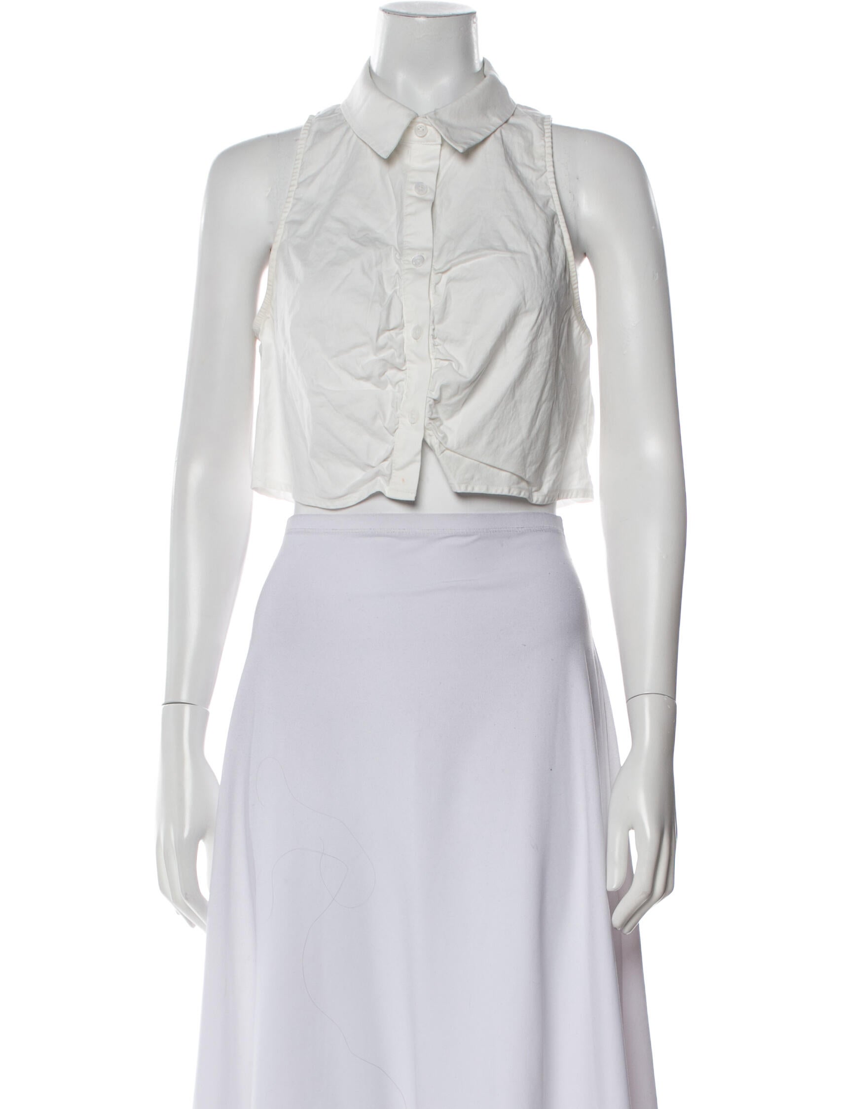 Reformation Halterneck Sleeveless Crop Top