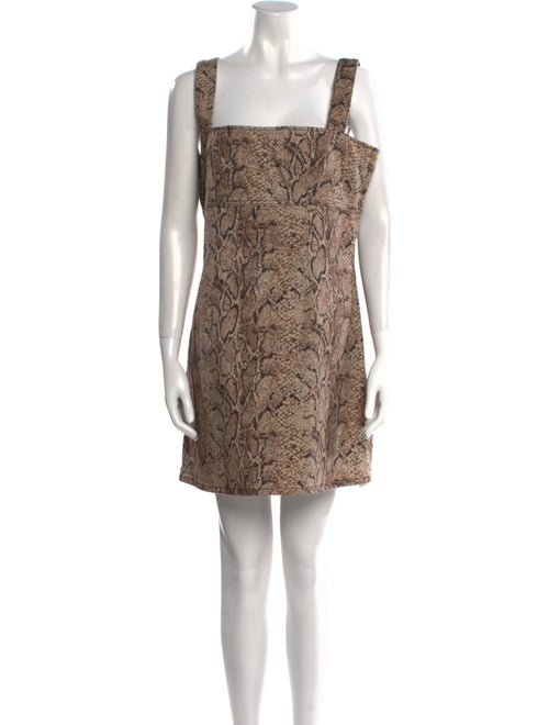 Reformation Animal Print Mini Dress