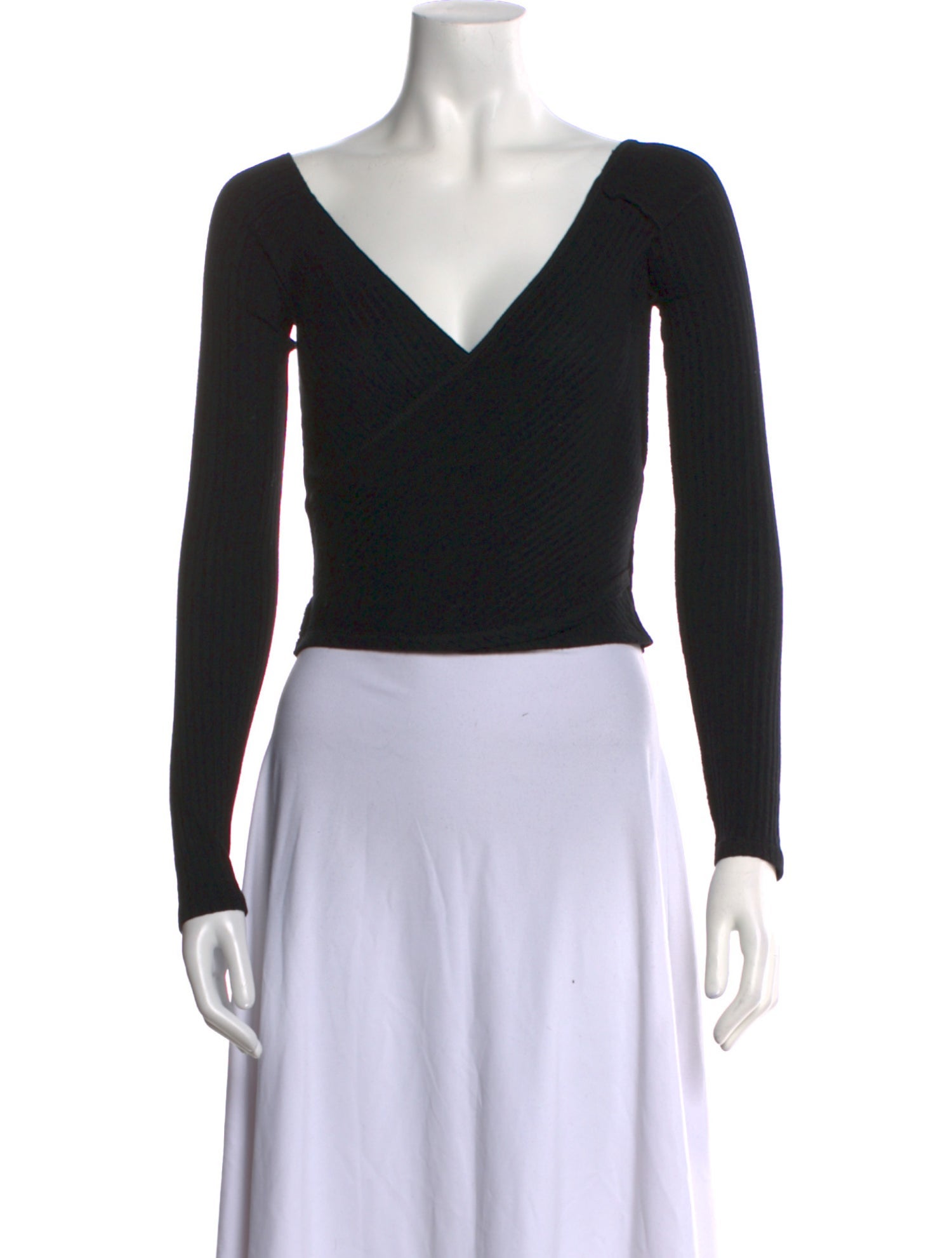 Reformation V-Neck Long Sleeve Bodysuit