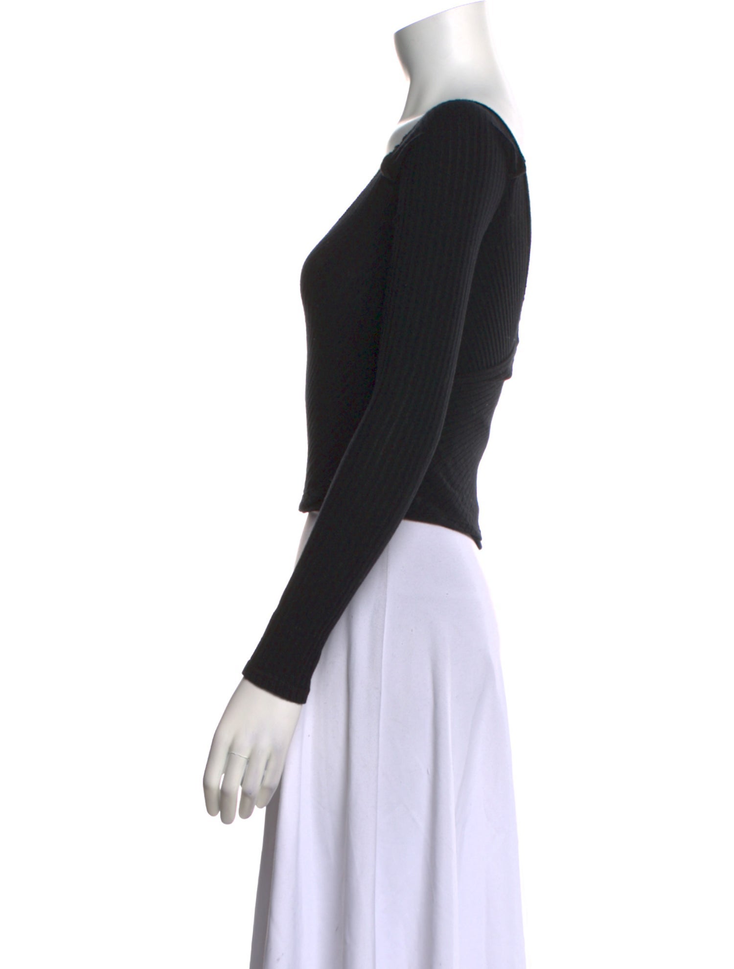 Reformation V-Neck Long Sleeve Bodysuit